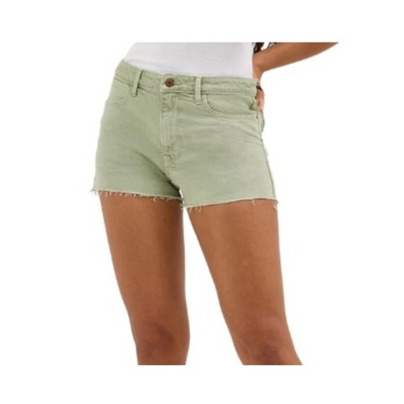 Wrangler Pants - Wrangler Vintage Short Womens 2/26 Sage Green Raw Hem NWT